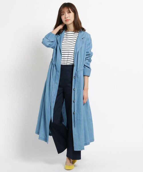 セール 洗える コットンリヨセルデニムコートワンピ その他アウター Dessin デッサン ファッション通販 タカシマヤファッションスクエア