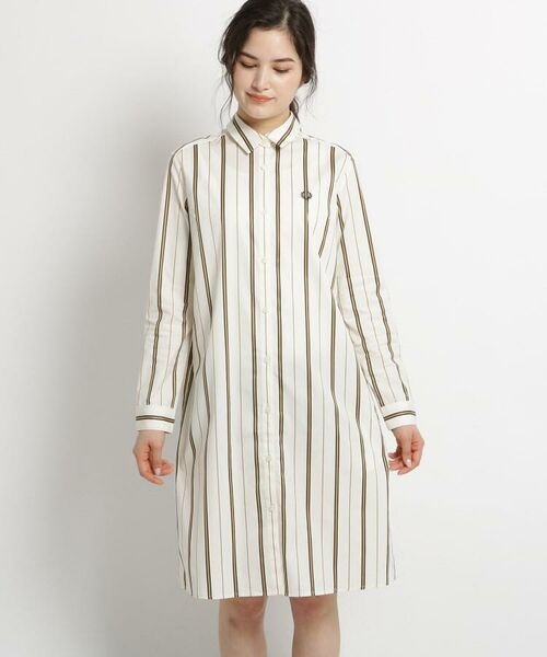 セール 洗える Fred Perry シャツワンピース ミニ丈 ひざ丈ワンピース Dessin デッサン ファッション通販 タカシマヤファッションスクエア