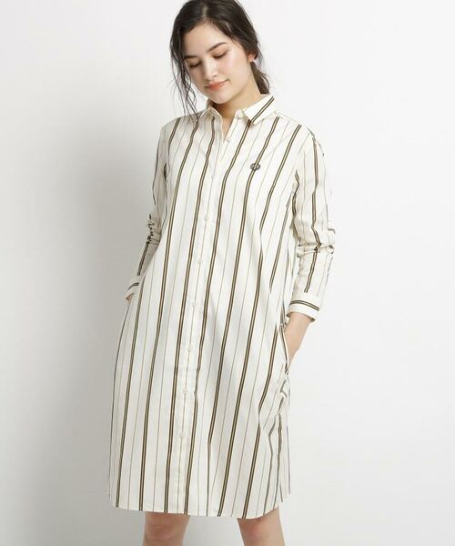 セール 洗える Fred Perry シャツワンピース ミニ丈 ひざ丈ワンピース Dessin デッサン ファッション通販 タカシマヤファッションスクエア