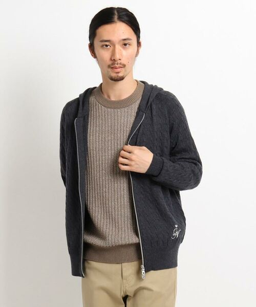 セール ケーブルフーデットカーディガン パーカー Dessin デッサン ファッション通販 タカシマヤファッションスクエア