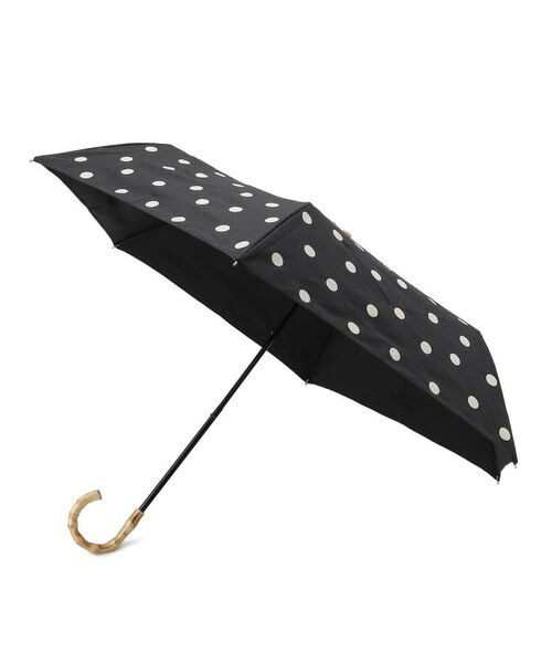 ギフトにも◎】because ドットチェックバッグ付き折りたたみ日傘 （傘 