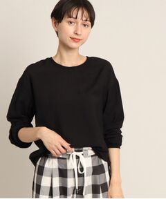 【洗える】バックヘンリーネックリブ付ブラウス（XS～L）