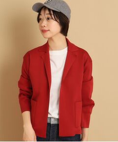 【洗える・軽羽織り】ショート丈ニットジャケット