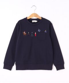 【リンクコーデ】ピープル刺繍スウェット（100-140）