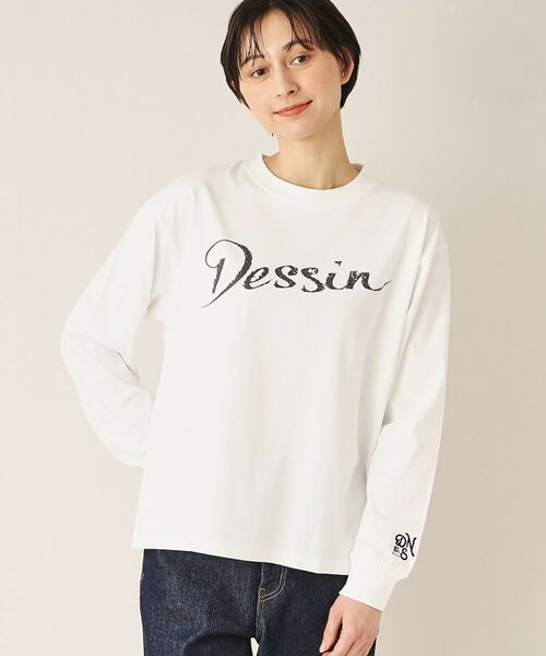 Dessin / デッサン カットソー | 【洗える】デッサンロゴ ロングスリーブTシャツ | 詳細9
