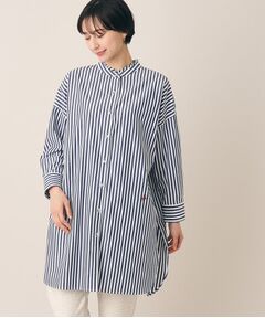 【洗える】ストライプロングシャツ