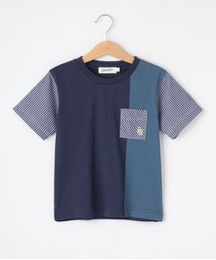 【リンクコーデ】ストライプ切替Tシャツ