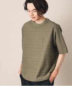 【洗える】インド刺繍クルーネックTシャツ