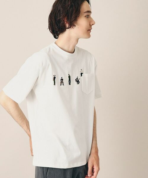 Dessin / デッサン Tシャツ | 【ユニセックス】ピープル刺繍Tシャツ | 詳細1