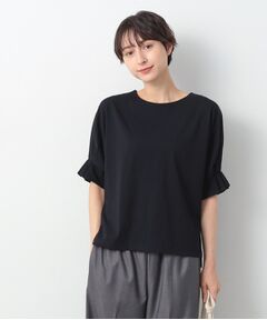 【秋色登場・洗える】袖口タックカットソー（XS～L）