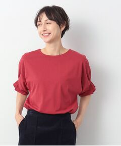 【秋色登場・洗える】袖口タックカットソー（XS～L）