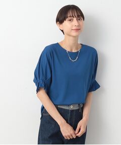 【秋色登場・洗える】袖口タックカットソー（XS～L）