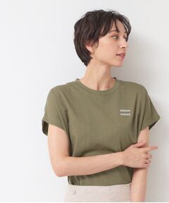 フロッキープリントポイントロゴTシャツ（XS～L）