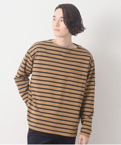 リバーシブルボーダーロングスリーブTシャツ