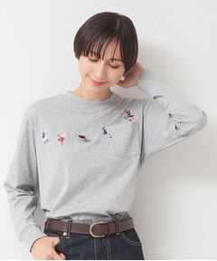 【ユニセックス】スポーツモチーフ刺繍ロンT