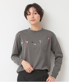 【ユニセックス】スポーツモチーフ刺繍ロンT