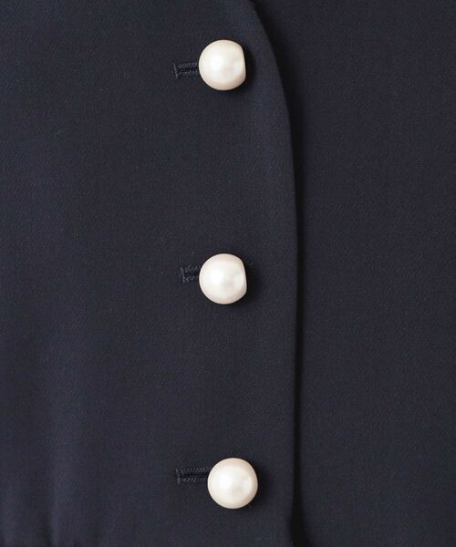 Dessin / デッサン ベスト | 【入卒/セレモニー/セットアップ可能/洗える】パール調ボタン付きペプラムジレ | 詳細18