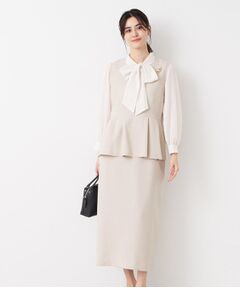 Dessin / デッサン ロング・マキシ丈ワンピース | 【入卒/セレモニー/洗える】ペプラムジャンパースカート