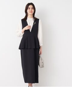 Dessin / デッサン ロング・マキシ丈ワンピース | 【入卒/セレモニー/洗える】ペプラムジャンパースカート