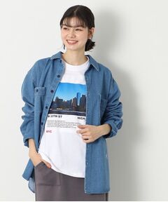 【ユニセックス・洗える】フォトプリントロングスリーブTシャツ