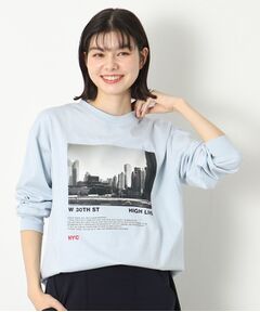 【ユニセックス・洗える】フォトプリントロングスリーブTシャツ