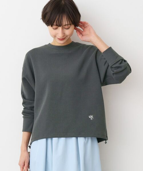 Dessin/デッサン 【洗える】ドローコード付きカットソー(XS~L) チャコールグレー(014) 00(XS) Dessin/デッサン 【洗える】ドローコード付きカットソー(XS~L) チャコールグレー(014) 00(XS)