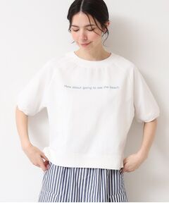 Dessin / デッサン カットソー | 【洗える】クロップド丈ロゴ半袖カットソー（S～L）