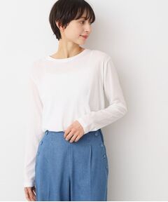 Dessin / デッサン カットソー | 【洗える】クルーネックシースルーロンT