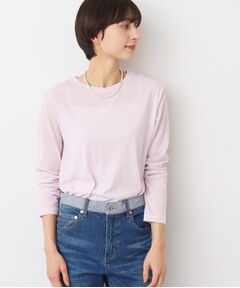 Dessin / デッサン カットソー | 【洗える】クルーネックシースルーロンT