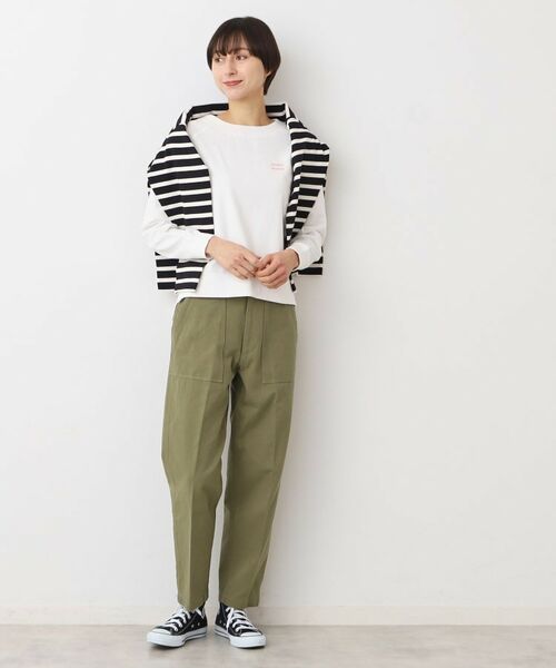 Dessin / デッサン カットソー | 【洗える】クロップド丈ロゴカットソー(S~L) | 詳細3