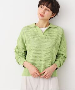 Dessin / デッサン ニット・セーター | 【洗える】襟付きメッシュニット