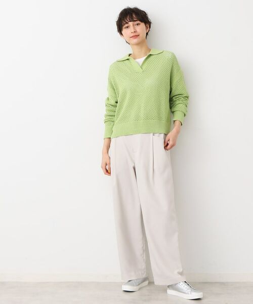 Dessin / デッサン ニット・セーター | 【洗える】襟付きメッシュニット | 詳細7