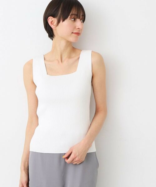 Dessin / デッサン キャミソール・チューブトップ | 【洗える】ニットリブタンクトップ | 詳細1