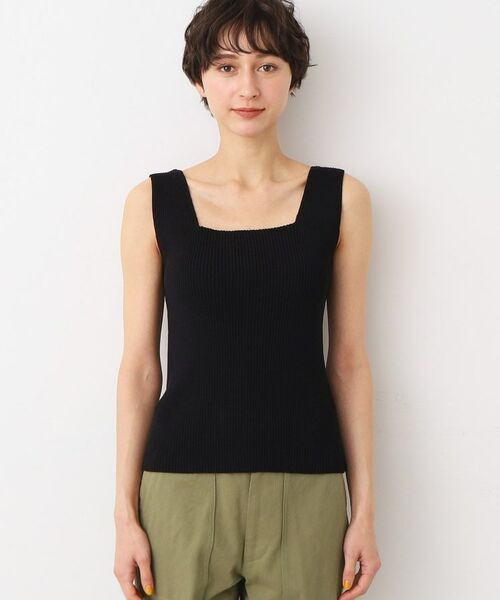 Dessin / デッサン キャミソール・チューブトップ | 【洗える】ニットリブタンクトップ | 詳細9
