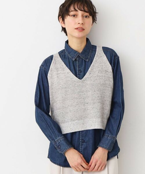 Dessin / デッサン ベスト | 【洗える】リネンニットキャミソール | 詳細1