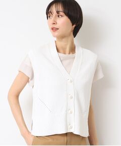 7-IDconcept. セブンアイディーコンセプト ジレ ベスト 大きいサイズ セール】 《大きいサイズ》ニットジレ （ベスト）｜7-IDconcept