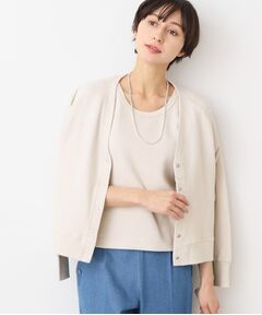 Dessin / デッサン カーディガン・ボレロ | 【洗える】コットンジャージVネックカーディガン