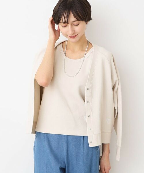 Dessin / デッサン カーディガン・ボレロ | 【洗える】コットンジャージVネックカーディガン | 詳細5