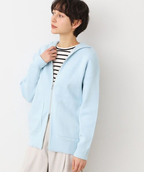 Dessin / デッサン カーディガン・ボレロ | 【洗える】フーデットニットミラノリブカーデ | 詳細5