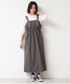 Dessin / デッサン ロング・マキシ丈ワンピース | 【洗える】ベルト付きワークジャンスカ（S～L）