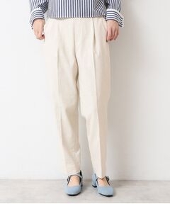 Dessin / デッサン パンツ | 【多機能・後ろゴム】リネンブレンドテーパードパンツ
