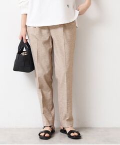 Dessin / デッサン パンツ | 【多機能・後ろゴム】リネンブレンドテーパードパンツ