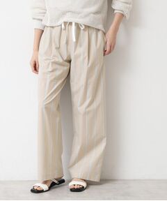 Dessin / デッサン パンツ | 【洗える・ウエストゴム】ストライプリラックスパンツ