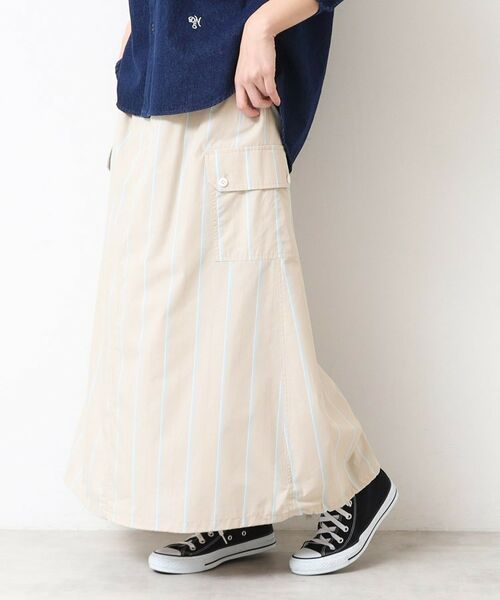 Dessin / デッサン ロング・マキシ丈スカート | 【洗える・ウエストゴム】スピンドル付ストライプスカート（S～L） | 詳細5