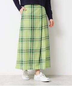 Dessin / デッサン ロング・マキシ丈スカート | 【後ろゴム・洗える・4サイズ展開】映えチェック柄タック入りスカート（XS～L）