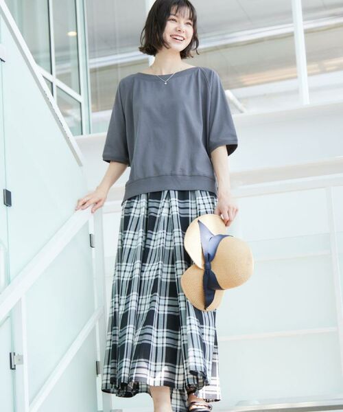 Dessin / デッサン ロング・マキシ丈スカート | 【ウエストゴム・洗える】映えチェック柄スカート(XS~L) | 詳細30