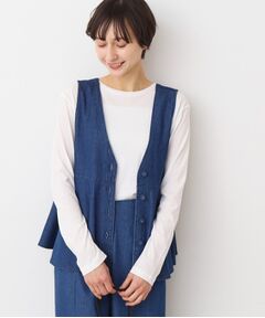 Dessin / デッサン ベスト | 【洗える】デニムペプラムベスト