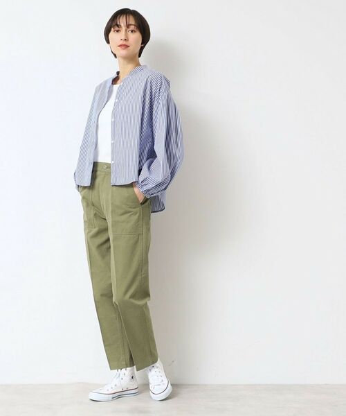 Dessin / デッサン シャツ・ブラウス | 【洗える】バンドカラーストライプシャツ(XS~L) | 詳細10