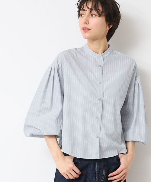 Dessin / デッサン シャツ・ブラウス | 【洗える】バンドカラーストライプシャツ(XS~L) | 詳細4