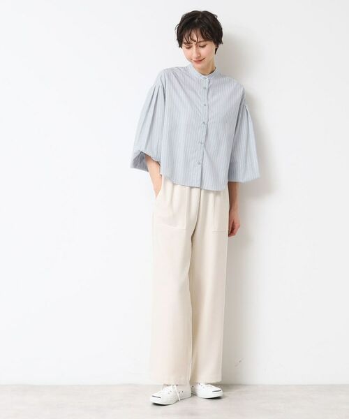 Dessin / デッサン シャツ・ブラウス | 【洗える】バンドカラーストライプシャツ(XS~L) | 詳細6